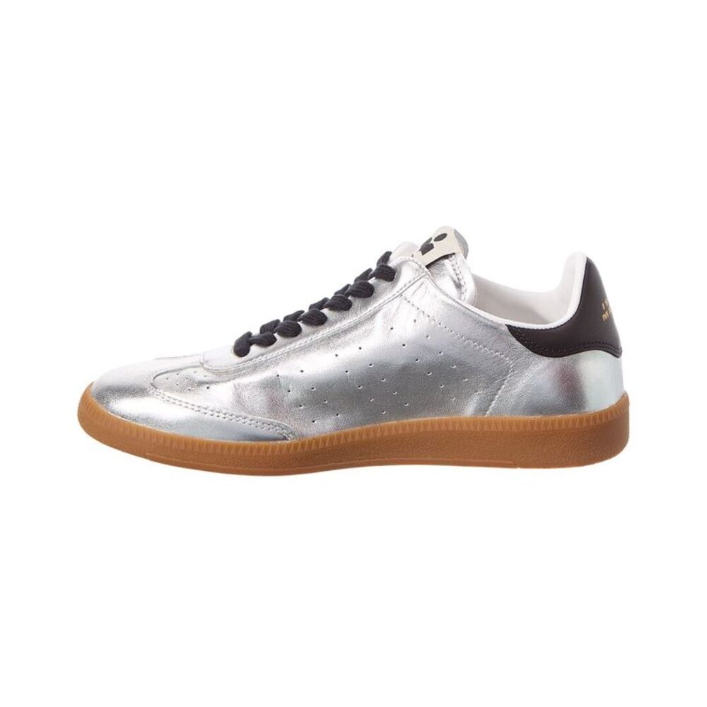 Isabel Marant Kaycee Leather Sneaker, Silver - Picture 2 of 5